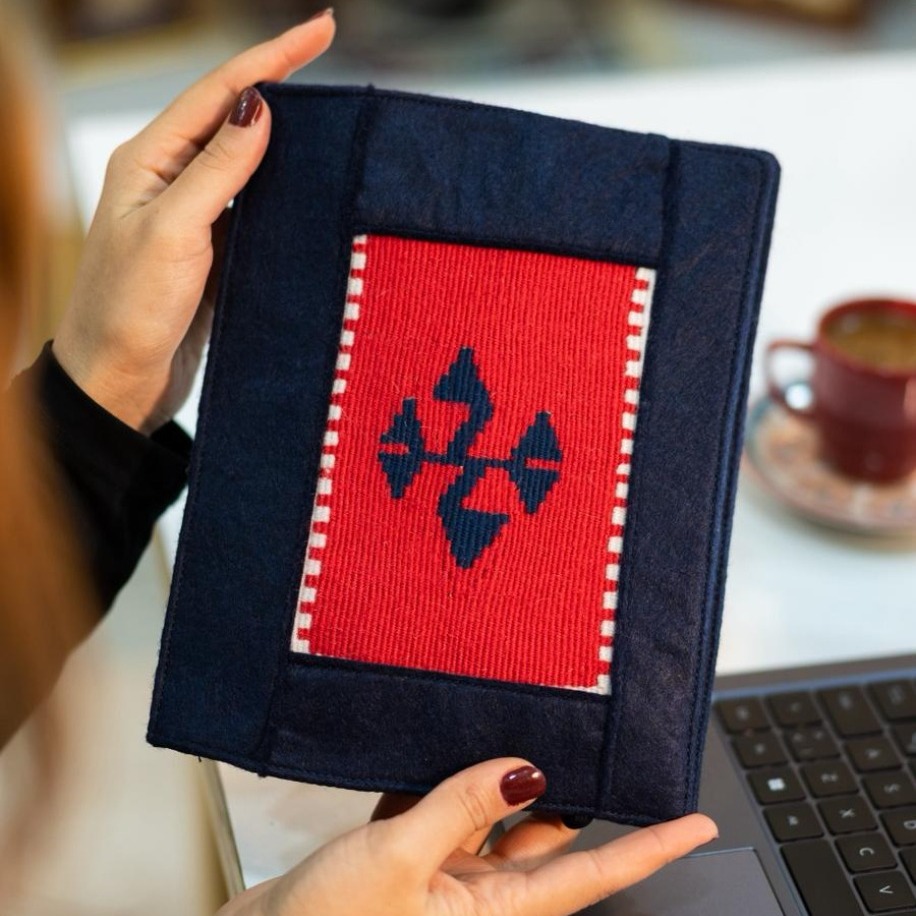 Nehrek Motifli El Dokuması Kitap–Defter–Ajanda Kılıfı – B