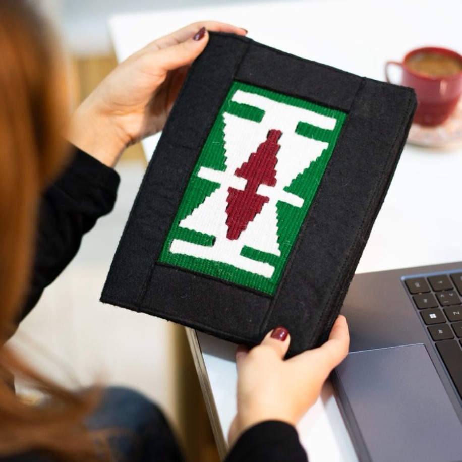 Kurtizi Motifli El Dokuması Kitap–Defter–Ajanda Kılıfı